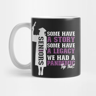 Pandemic Graduation | White And Pearly Purple Text Funny Graduation Mug